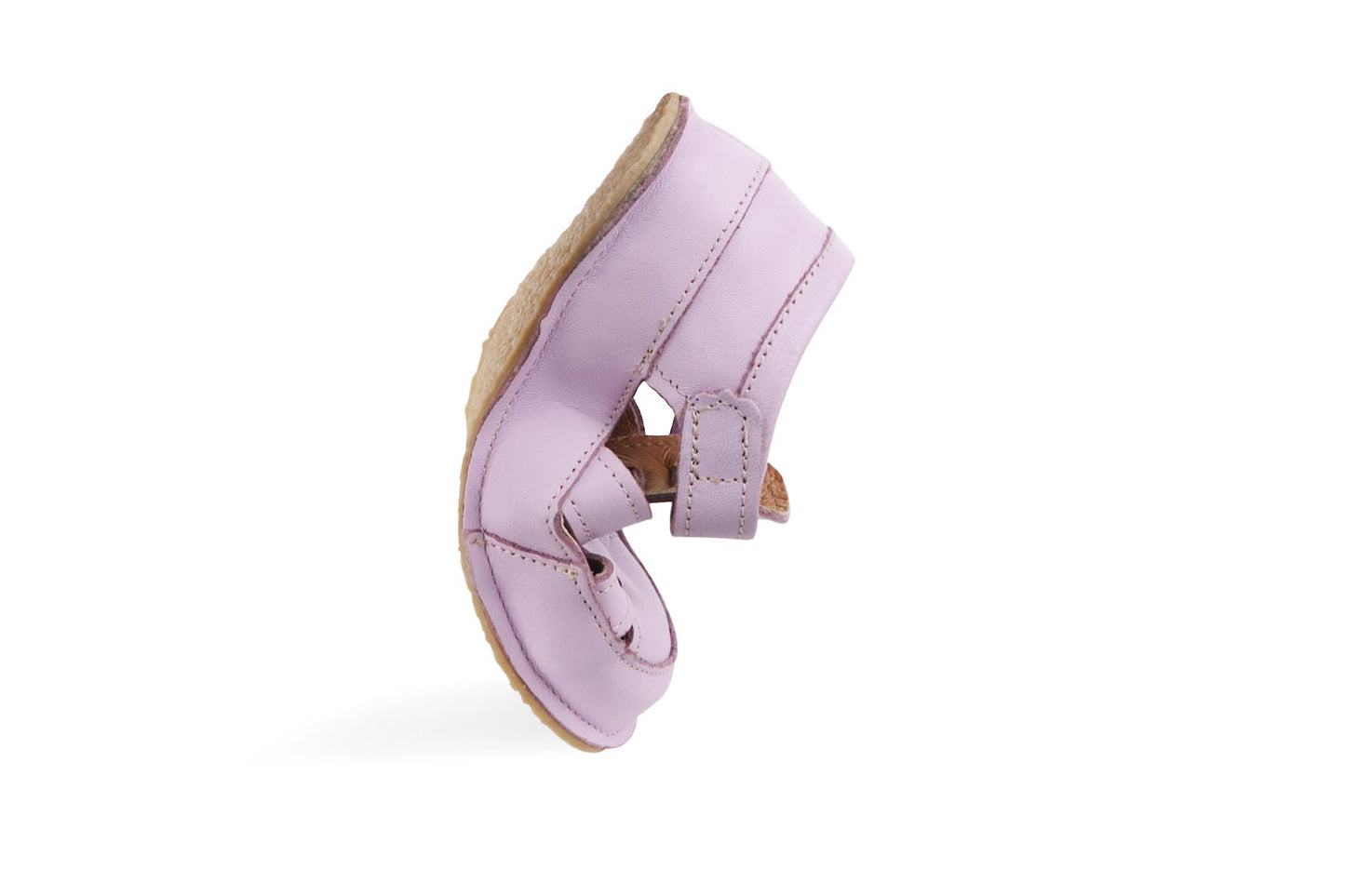 Obex Helis sandali bambini in pelle antiscivolo per estate e asilo – lavendel