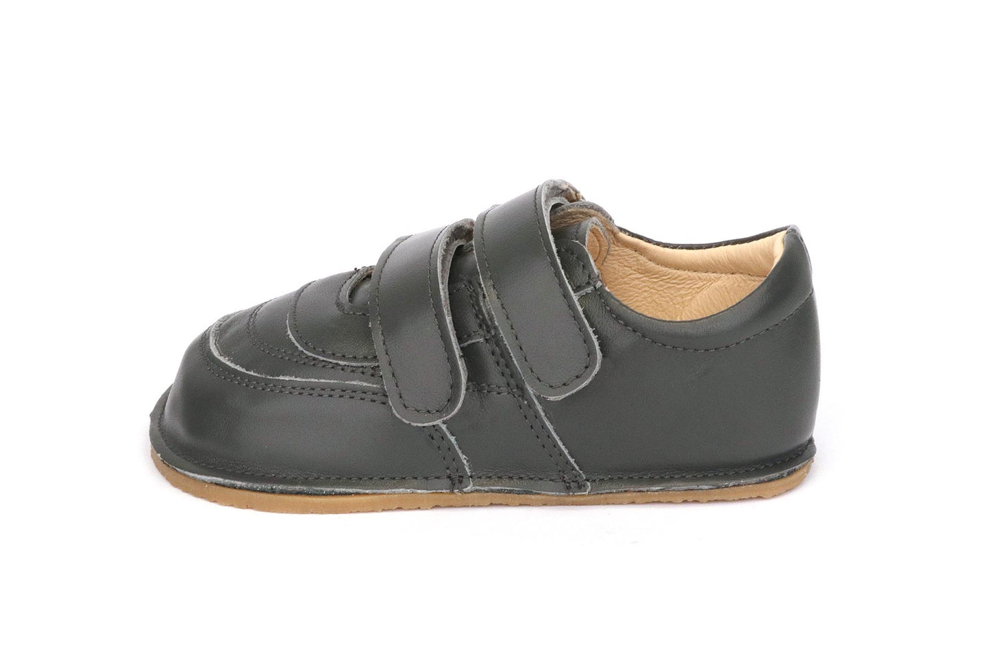 Obex Loko børnesko i læder skridsikre til hverdag – Flaskegrøn